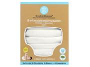 Charlie Banana Reusable X Small Diaper System Value Pack Snow