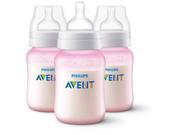 Philips Avent 9 Ounce 3 Pack Anti Colic Baby Bottle Pink