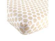 Luvable Friends Flannel Fitted Crib Sheet Tan Fuzzy Dots