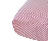 Oliver B Geo Circles Crib Sheet Fuchsia White