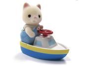Calico Critters Friends in Mini Carry Cases Cat Boat