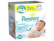 Pampers Sensitive 7X Fitment Baby Wipes 392 Count