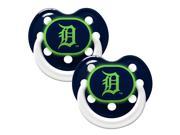 Baby Fanatic Glow in the Dark 2 Pack Pacifier Detroit Tigers