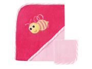 Luvable Friends Girls Bee Hooded Towel with Washcloth