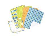 Trend Lab Levi Zipper Pouch and 4 Burp Cloth Gift Set