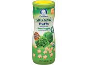 Gerber Organic Puffs Cereal Snack Green Veggies Naturally Flavored with