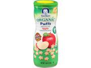 Gerber Organic Puffs Cereal Snack Apple Naturally Flavored with Other