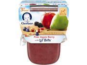 Gerber 3rd Foods Lil Bits Pear Apple and Berry Baby Food 5 Ounce 2 Pack