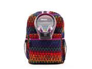 Starpoint Aztec Print 17 Backpack with Side Mesh Pockets Bonus Headphones
