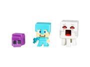 Minecraft Collectible Figures 3 Pack Series 3 Ghast Steve and Endermite