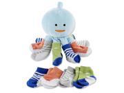 Baby Aspen Boys 4 Pairs Mr. Sock T. Pus Plush Plus Socks Set