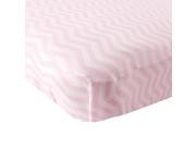 Luvable Friends Knit Fitted Crib Sheet Pink Chevron