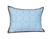 Bacati Quilted Circles Blue Chocolate Boudoir