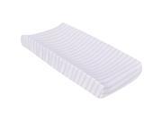 MiracleWare Pink Grey Stripes Muslin Changing Pad Cover