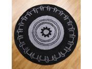 One Grace Place Teyo s Tires Round Rug 5 x 5