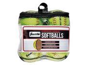 Franklin Sports Official League Softballs Pack of 4 Yellow