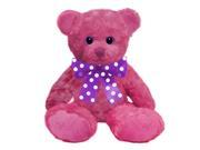 First and Main 10 inch Sorbet Stuffed Bear Hot Pink