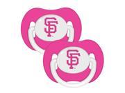 Baby Fanatic Pacifier 2 Pack Pink San Francisco Giants