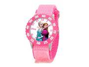 Disney Kid s Anna Snow Queen Elsa Stainless Steel Watch with Pink Nylon Strap