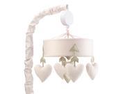 Lambs Ivy Baby Love Pink Gold Heart Musical Mobile