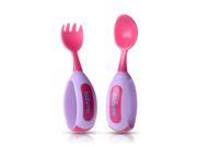 Kidsme My Turn Spoon and Fork Set Pink