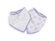 aden by aden anais Girls 2 Pack Lavender Lady Bandana Bibs