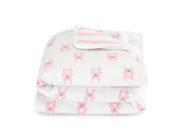 aden by aden anais Pink Bunny Flannel Mini Muslin Blanket