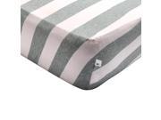 Burt s Bees Baby Wide Stripe Blossom Fitted Crib Sheet