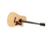 Spectrum AIL 129 Full Size Black and Spruce Cutaway Acoustic Guitar