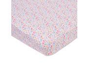 Gerber Pink Floral Single Pack Knit Crib Sheet