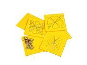 School Smart Geoboards with Rubber Bands Set of 6