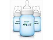 Avent BPA Free 3 Pack 9 Ounce Anti Colic Baby Bottle Blue