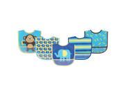 Luvable Friends 5 Pack Waterproof Bibs Blue