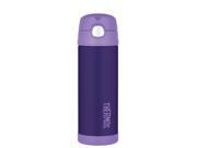Thermos Funtainer 16 Ounce Insulated Straw Bottle Purple