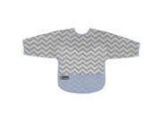 Kushies Baby Boys Blue Chevron Clean Bib with Sleeves 6 12 Months