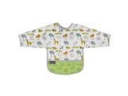 Kushies Baby Neutral White Little Safari Clean Bib with Sleeves 2 4 Years