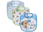 Koala Baby Boys 3 Pack Blue Puppy Bibs