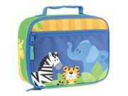 Stephen Joseph Zoo Lunch Box with Inner Mesh Pocket Front Zipper Pouch