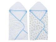 Babies R Us Boys 2 Pack Basic Hooded Knit Towel
