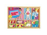 T.S. Shure Pocket Dolls Deluxe Wooden Magnetic Dress Up Dolls Set
