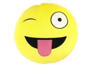 Emoji Expressions Tongue Out Face Emoji Pillow Yellow