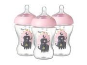 Tommee Tippee 3 Pack Ultra Decorated Bottles Pink