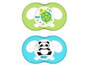 NUK Breeze Orthodontic 0 6 Month 2 Pack Pacifiers Boy