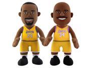 Bleacher Creature NBA Los Angels Lakers Dynamic Duo 10 Stuffed Shaq Kobe