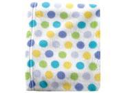 Luvable Friends Polka Dot Print Coral Fleece Blanket 30x40 Blue
