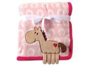 Hudson Baby Pony Coral Fleece 3D Animal Blanket Pink