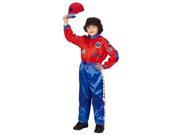 Jr. Champion Racing Suit with Cap 4 to 6 Red Blue