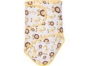 Miracle Blanket Giraffes and Lions with Butter Yellow Trim Newborn