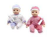 You Me 14 inch Chat Cuddle Twin Dolls With Patterned Pajamas