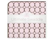 SwaddleDesigns Ultimate Swaddle Blanket Pastel with Brown Mo Pastel Pink